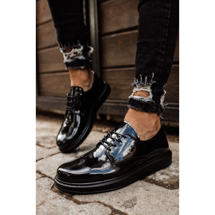 CH003 - RST Pelle Verniciata Classica Erkek Ayakkabı SIYAH