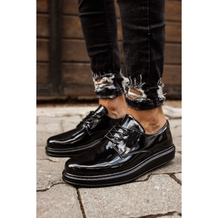 CH003 - RST Pelle Verniciata Classica Erkek Ayakkabı SIYAH