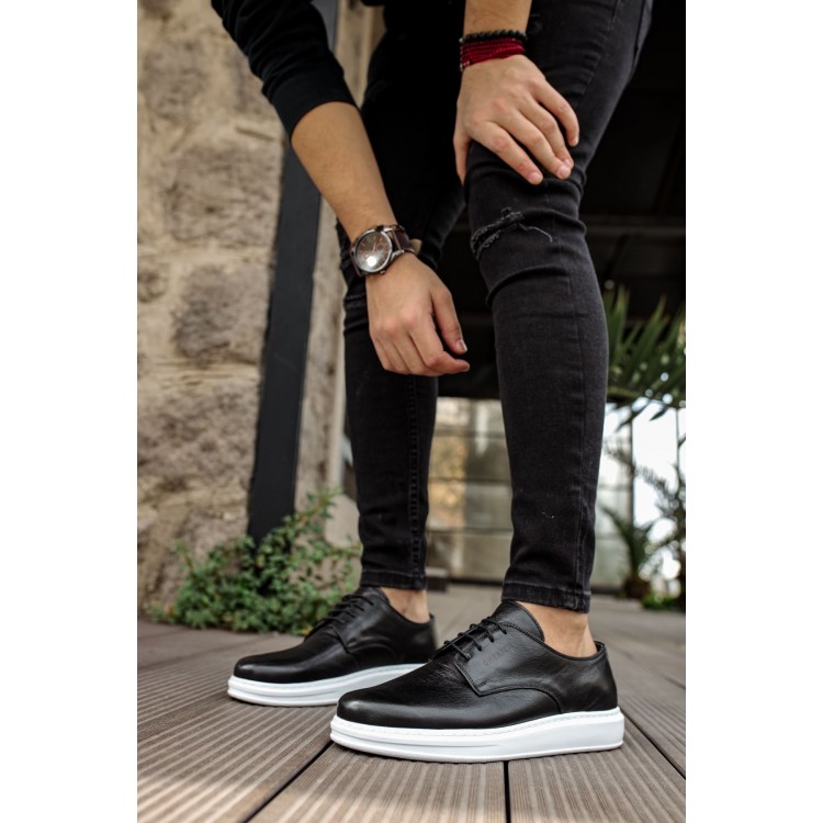 CH003 - DBT Classica Pelle Di Cuoio Erkek Ayakkabı SIYAH