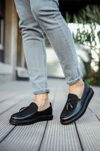 CH002 - CST Loafer Pelle Erkek Ayakkabı SIYAH