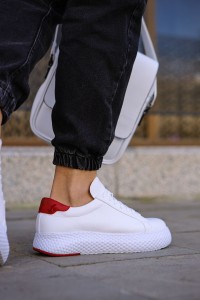 CH107 - CBT Felibord Erkek Ayakkabı BEYAZ/KIRMIZI