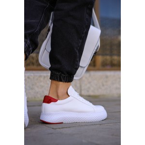 CH107 - CBT Felibord Erkek Ayakkabı BEYAZ/KIRMIZI