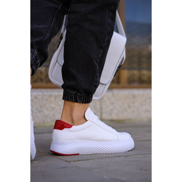 CH107 - CBT Felibord Erkek Ayakkabı BEYAZ/KIRMIZI