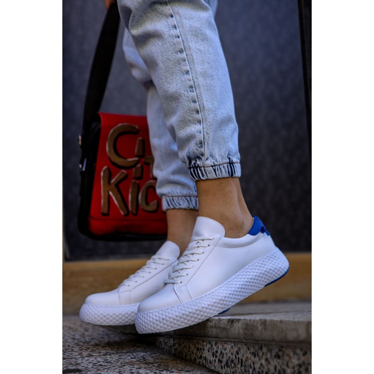 CH107 - CBT Felibord Erkek Ayakkabı BEYAZ / SAX MAVI