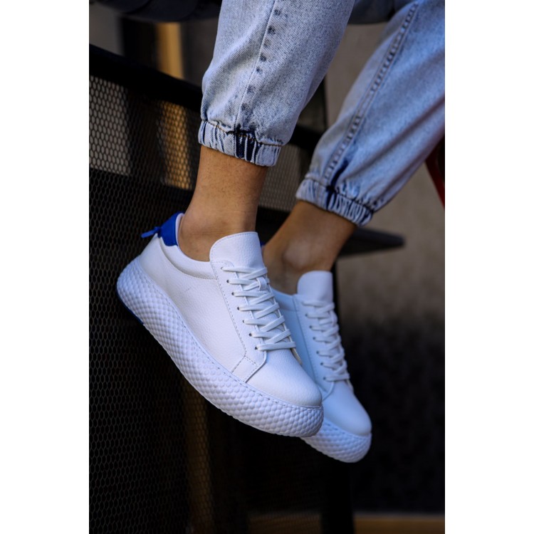 CH107 - CBT Felibord Erkek Ayakkabı BEYAZ / SAX MAVI