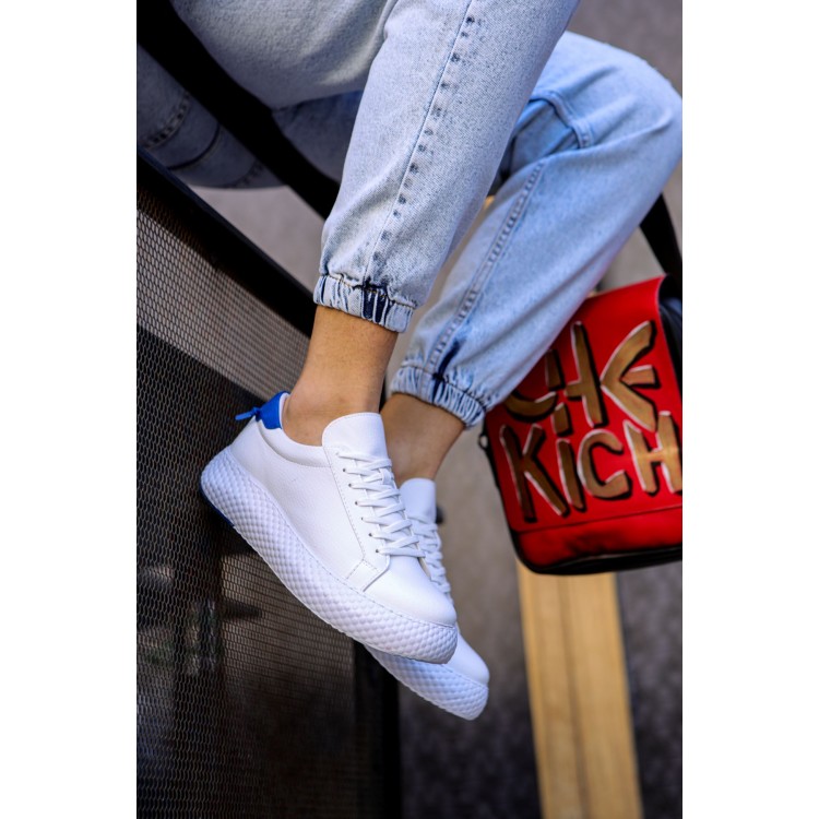 CH107 - CBT Felibord Erkek Ayakkabı BEYAZ / SAX MAVI