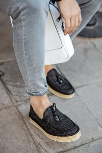 CH119 - CBT Tassels Erkek Ayakkabı SIYAH