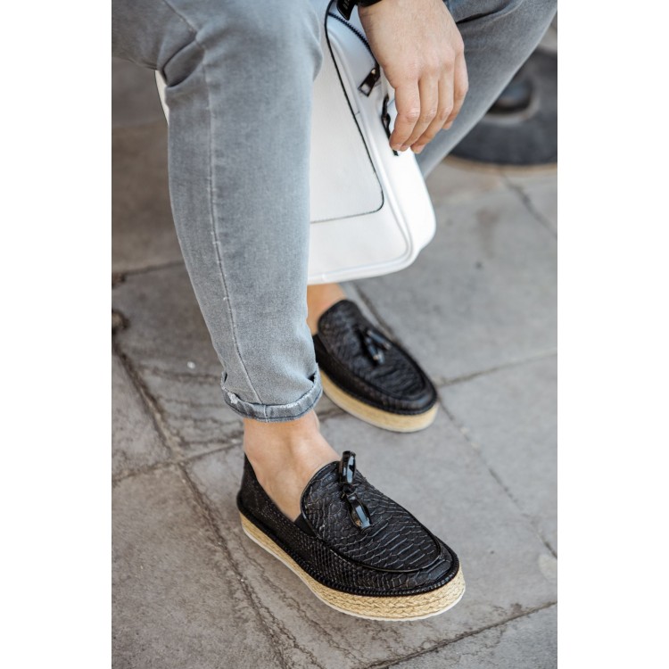 CH119 - CBT Tassels Erkek Ayakkabı SIYAH