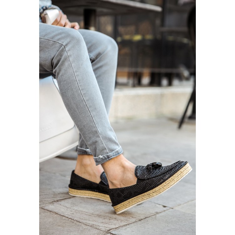 CH119 - CBT Tassels Erkek Ayakkabı SIYAH