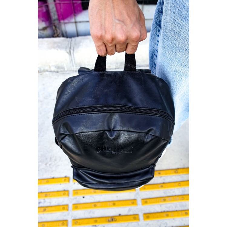CNT006 - Cilt Deri Erkek Sırt Çantası SIYAH