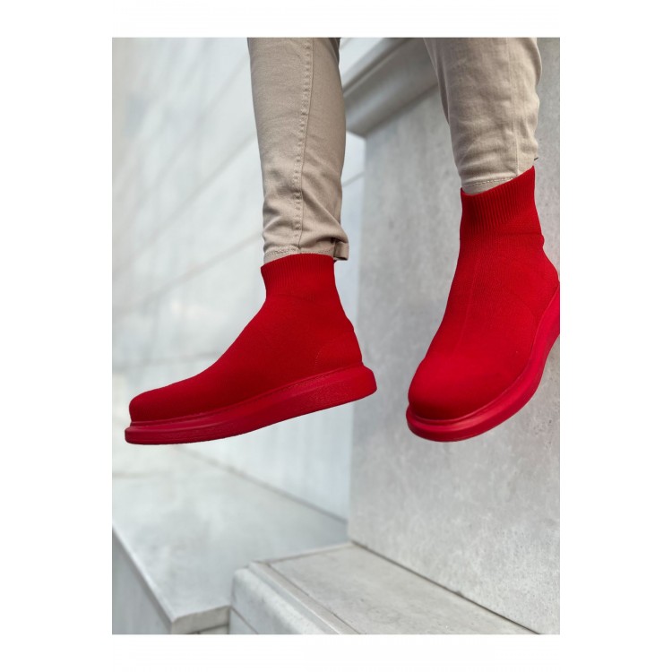 CH207 - TRT Maglieria-T Erkek Ayakkabı KIRMIZI