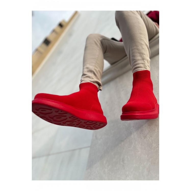 CH207 - TRT Maglieria-T Erkek Ayakkabı KIRMIZI