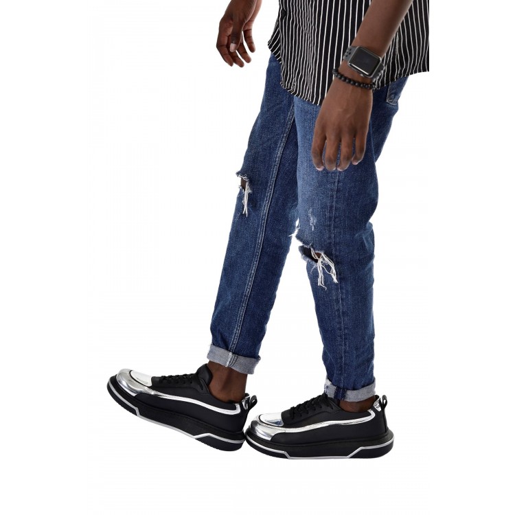 CH241 - CST Signature Line Up Erkek Ayakkabı SIYAH/GUMUS