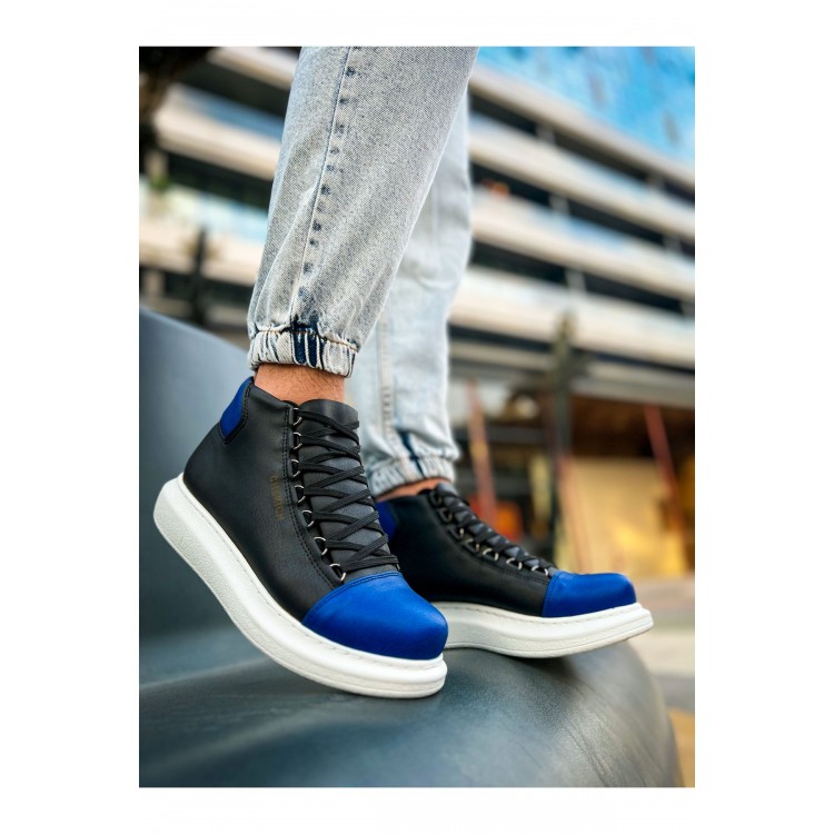 CH258 - GBT Roma Colourful Erkek Bot SIYAH/SAX MAVI CH258 - GBT Roma Colourful Erkek Bot SIYAH/SAX MAVI