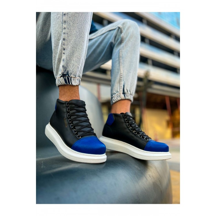 CH258 - GBT Roma Colourful Erkek Bot SIYAH/SAX MAVI CH258 - GBT Roma Colourful Erkek Bot SIYAH/SAX MAVI