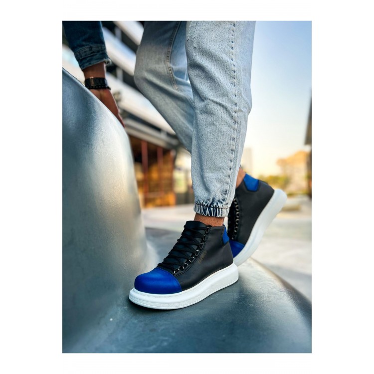 CH258 - GBT Roma Colourful Erkek Bot SIYAH/SAX MAVI CH258 - GBT Roma Colourful Erkek Bot SIYAH/SAX MAVI