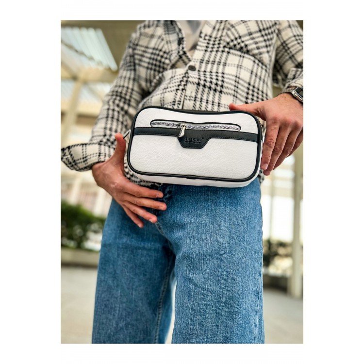 CH101 - Poani Tablet Erkek Çanta BEYAZ/SIYAH