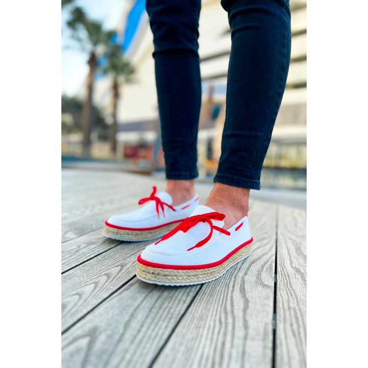 CH311 - Espadril Erkek Ayakkabı BEYAZ/KIRMIZI CH311 - Espadril Erkek Ayakkabı BEYAZ/KIRMIZI