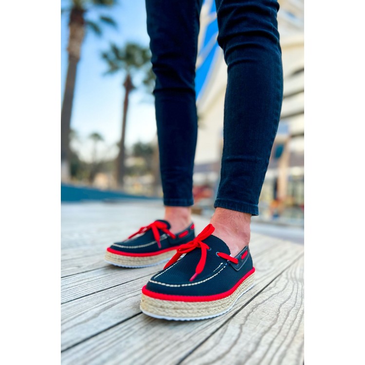 CH311 - Espadril Erkek Ayakkabı SIYAH - KIRMIZI CH311 - Espadril Erkek Ayakkabı SIYAH - KIRMIZI