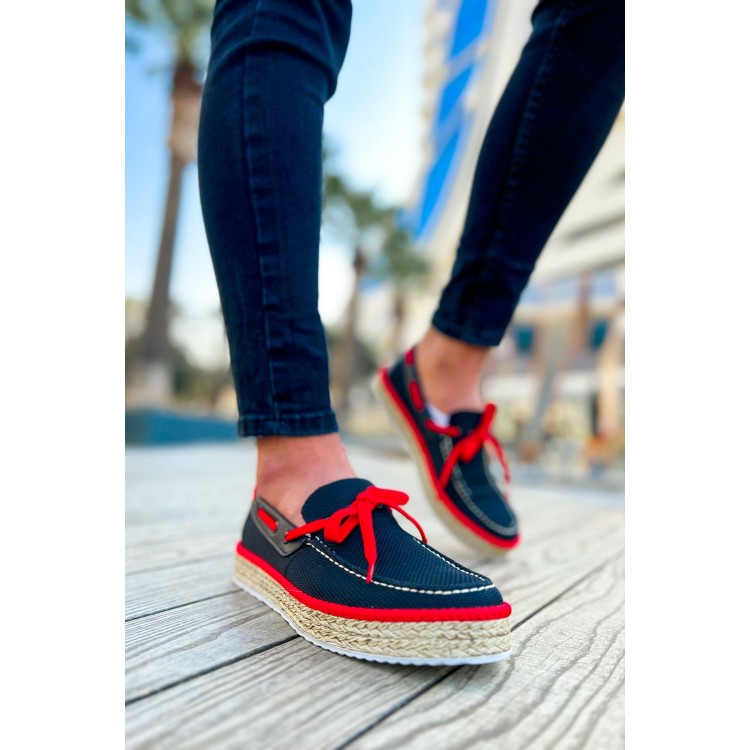 CH311 - Espadril Erkek Ayakkabı SIYAH - KIRMIZI CH311 - Espadril Erkek Ayakkabı SIYAH - KIRMIZI