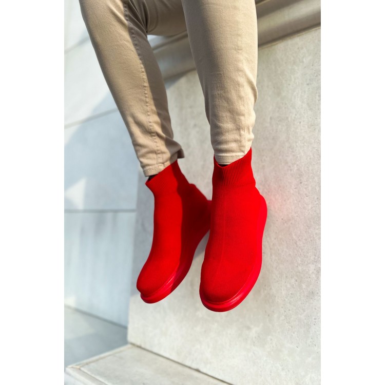 CH207 - TRT Maglieria-T Erkek Ayakkabı KIRMIZI