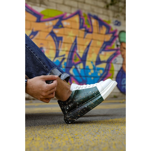 CH254 - CBT Pittura Erkek Ayakkabı 437 BEYAZ / YESIL / SIYAH