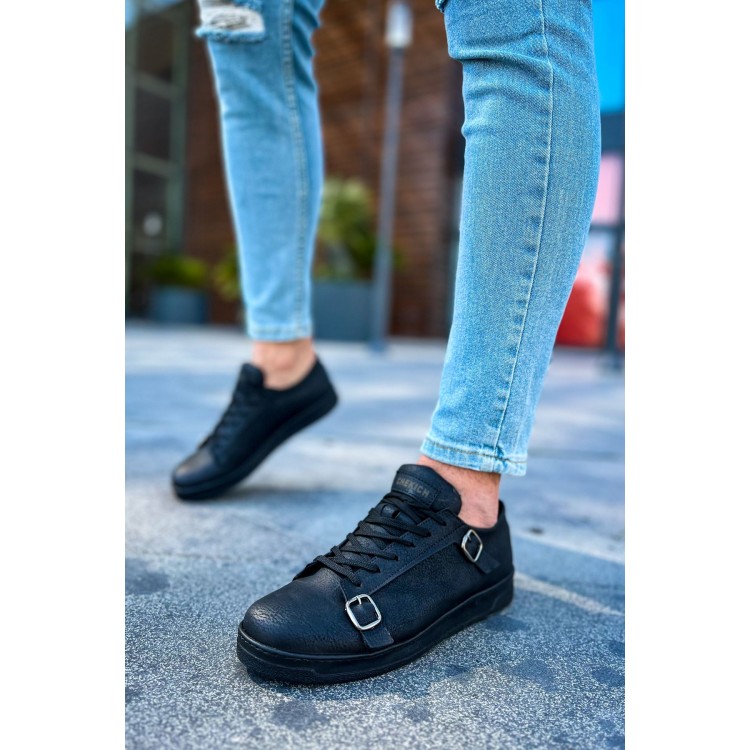 CH191 - CST Side Buckle Erkek Ayakkabı SIYAH