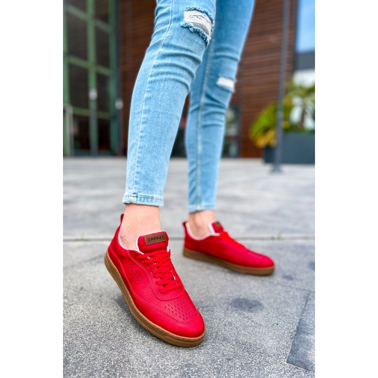 CH157 - CKT Retro Erkek Ayakkabı KIRMIZI CH157 - CKT Retro Erkek Ayakkabı KIRMIZI