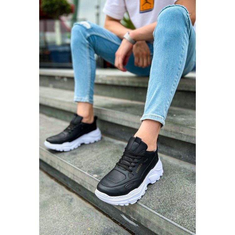 CH089 - CBT Low Top Lace Up Erkek Ayakkabı SIYAH