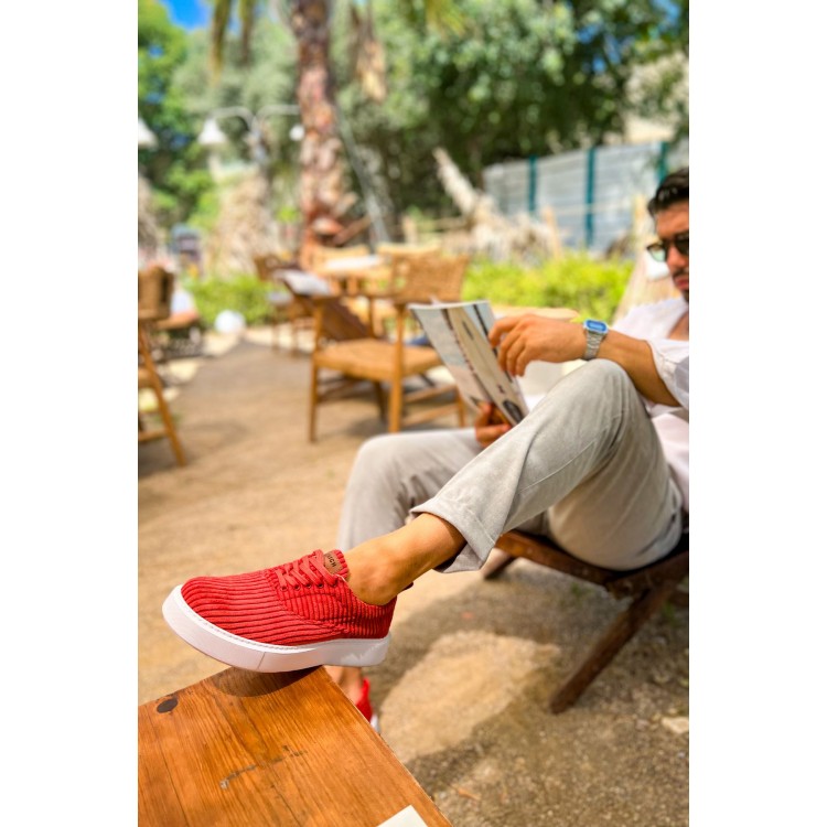 CH173 - KBT Velluto Erkek Ayakkabı KIRMIZI