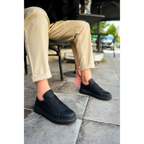 CH979 - Santoni CRT Spor Erkek Ayakkabı SIYAH