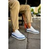 CH979 - Santoni GBT Spor Erkek Ayakkabı BEYAZ/MAVI