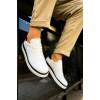 CH979 - Santoni GBT Spor Erkek Ayakkabı BEYAZ/SIYAH