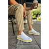 CH979 - Santoni GBT Spor Erkek Ayakkabı BEYAZ/SARI