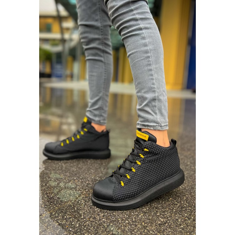 CH111 - GST Milano Erkek Bot SIYAH - SARI CH111 - GST Milano Erkek Bot SIYAH - SARI