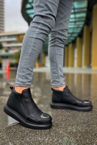 CH133 - TST Coccodrillo Erkek Bot SIYAH CH133 - TST Coccodrillo Erkek Bot SIYAH