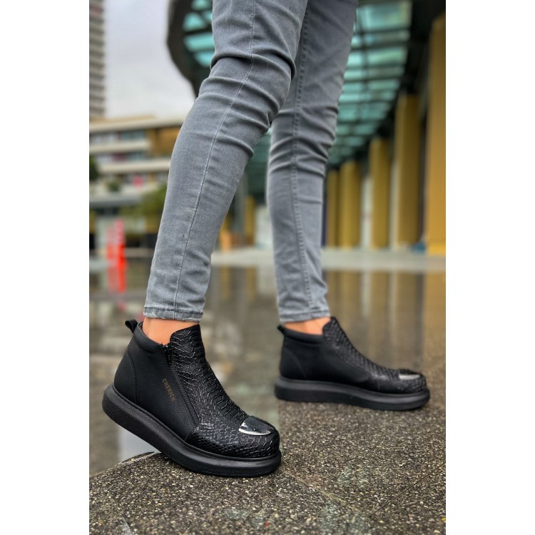 CH133 - TST Coccodrillo Erkek Bot SIYAH CH133 - TST Coccodrillo Erkek Bot SIYAH