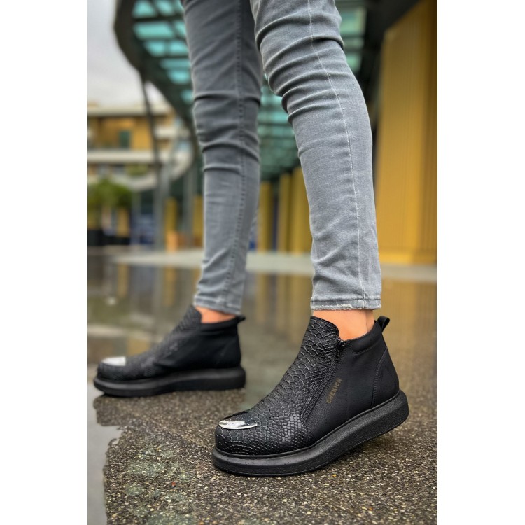 CH133 - TST Coccodrillo Erkek Bot SIYAH CH133 - TST Coccodrillo Erkek Bot SIYAH