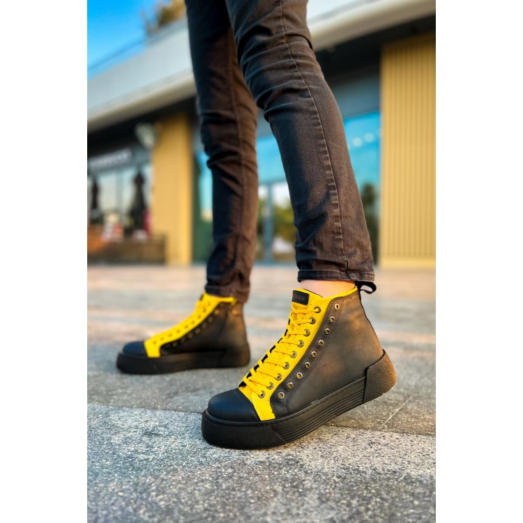 CH167 - GST Blazer Erkek Bot SIYAH - SARI