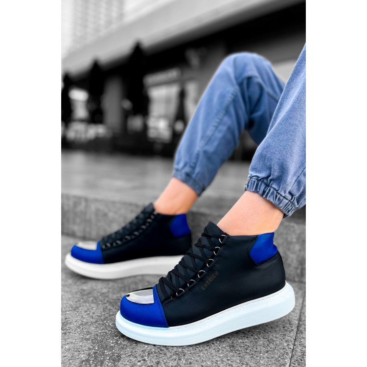 CH267 - GBT Roma Mirror Erkek Bot SIYAH/SAX MAVI