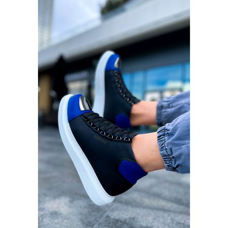 CH267 - GBT Roma Mirror Erkek Bot SIYAH/SAX MAVI