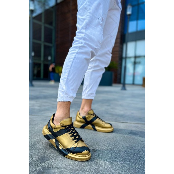 CH254 - CST Pittura Erkek Ayakkabı 549 GOLD SIYAH X