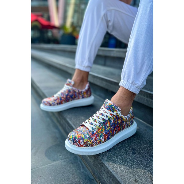 CH254 - CBT Pittura Erkek Ayakkabı 537 CRAZY SPLUSH BEYAZ
