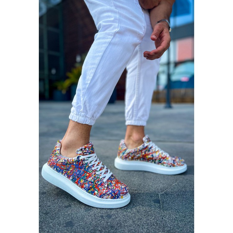 CH254 - CBT Pittura Erkek Ayakkabı 537 CRAZY SPLUSH BEYAZ