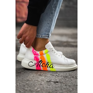 CH254 - CBT Pittura Erkek Ayakkabı 501 ALOHA SARI PEMBE BEYAZ