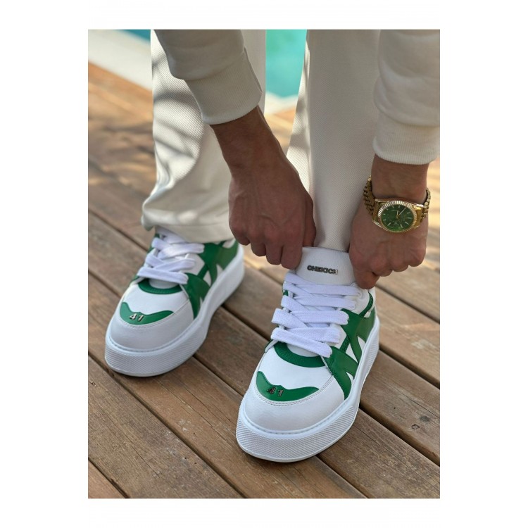 CH2407 - CBT Star-X Erkek Spor Ayakkabı BEYAZ/YESIL