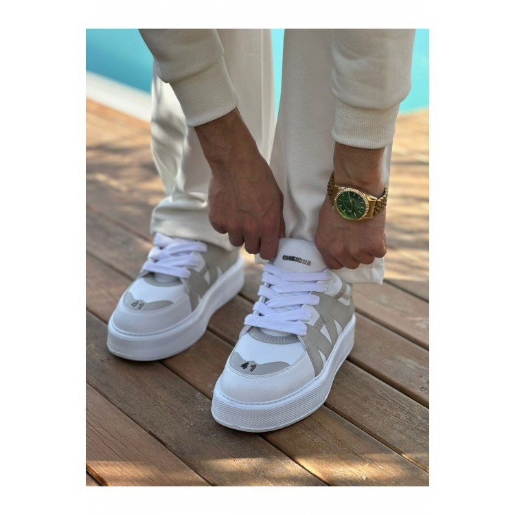 CH2407 - CBT Star-X Erkek Spor Ayakkabı BEYAZ/GRI