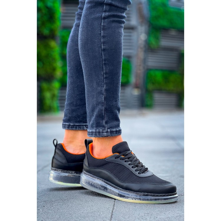 CH181 - RRT İpekyol Erkek Ayakkabı SIYAH - TURUNCU CH181 - RRT İpekyol Erkek Ayakkabı SIYAH - TURUNCU