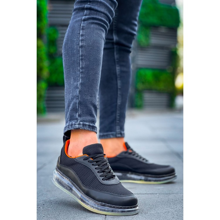 CH181 - RRT İpekyol Erkek Ayakkabı SIYAH - TURUNCU CH181 - RRT İpekyol Erkek Ayakkabı SIYAH - TURUNCU