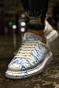 CH254 - CBT Pittura Erkek Ayakkabı 416 MAVI PÜSKÜRTME